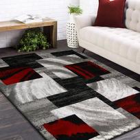 Kilimas vidaus Fruzan 04 0136, balta/juoda/pilka, 150 cm x 80 cm