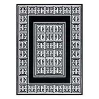 Kilimas vidaus Hakano Mosse Greek, juoda/kreminė, 150 cm x 80 cm