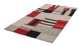Kilimas vidaus Kayoom Radical 240, kreminė/pilka/raudona, 150 cm x 80 cm