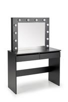 kosmetinis tualetinis stalas - Halmar Hollywood kosmetinis staliukas, juodas, 94 cm x 43 cm x 140 cm, su veidrodžiu - 8 nuotrauka
