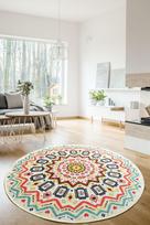 Kilimas Conceptum Hypnose Mandala DJT, įvairių spalvų, 140 cm x 140 cm