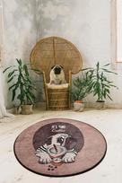 Kilimas Conceptum Hypnose Pugs Coffee, įvairių spalvų, 140 cm x 140 cm