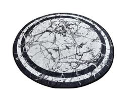 Kilimas vidaus Conceptum Hypnose Marmor Djt, balta/juoda, 120 cm x 120 cm