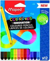 piestukai maped infinity - Maped Infinity spalvoti pieštukai, nedrožiami, 12 spalvų - 1 nuotrauka