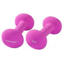 hanteliai 3kg - Neopreniniai hanteliai TUNTURI 2x3 kg Violetinė (Purple) - 2 nuotrauka