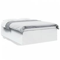balta miegamojo lova - vidaXL Lovos rėmas, 120x190 cm, baltos spalvos (White), apdirbta mediena - 2 nuotrauka