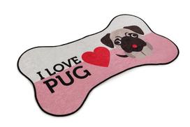 Kilimas Conceptum Hypnose Love Pug, įvairių spalvų, 100 cm x 60 cm