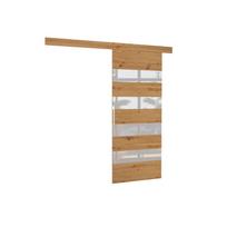 stumdomos durys ermitazas - Stumdomos durys ADRK Furniture Milou 96, rudos/baltos - 2 nuotrauka