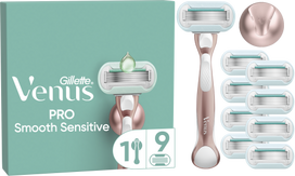 gillette venus smooth - Gillette Venus Deluxe Smooth Sensitive Rosegold 9 vnt. skutimosi rinkinys - 2 nuotrauka