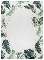 Kilimas vidaus Hakano Arlen Leaves, balta/žalia, 170 cm x 120 cm