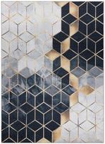 Kilimas vidaus Mark Arlen Cube, aukso/baltas/pilkas, 150 cm x 80 cm