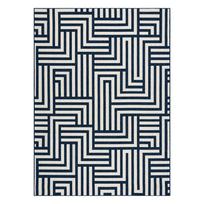 Kilimas vidaus Hacano Wink Maze, kreminė/tamsiai mėlyna, 170 cm x 120 cm