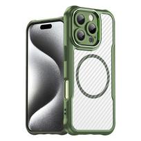 iphone 16 pro apple silicone deklas - Hurtel "Leading Series MagSafe Silicone Case for Apple iPhone 16 Pro Max" Žalias (Green) - 1 nuotrauka
