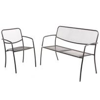Lauko suoliukas Patio Vinci, pilkas, 58 cm x 118 cm x 87.5 cm