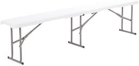 Lauko suoliukas Catering, baltas, 183 cm x 28 cm x 43.5 cm