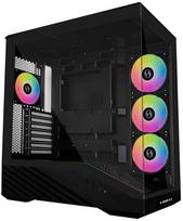 tempered glass pc case - Lian Li VECTOR V100 Juodas (Black) - 1 nuotrauka