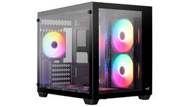 tempered glass pc case - Aerocool PGS DRYFT MINI-G-BK-v1 Juodas (Black) - 2 nuotrauka