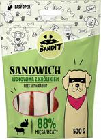 Skanėstas šunims Mr. Bandit Sandwich Beef&Rabbit, jautiena/triušiena, 0.5 kg
