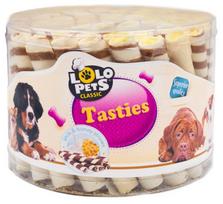 Skanėstas šunims Lolo Pets Classic Tasties Milk & Honey Straws, 60 vnt.