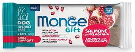 Skanėstas šunims Monge Gift Granola Bars Skin Support Salmon With Pomegranate, lašiša, 0.12 kg, 2 vnt.