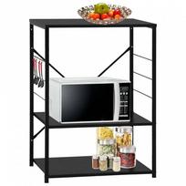 vidaXL Spintelė mikrobangų krosnelei, Juoda (Black)