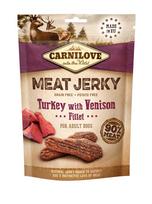 Skanėstas šunims Carnilove Jerky Turkey With Venison Fillet, kalakutiena/elnių mėsa, 0.1 kg
