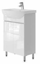 Vonios spintelė su praustuvu MONIKA M1-55, balta (White)