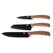 Virtuvinių peilių komplektas Maku Wooden 10838444, 3 vnt.