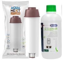 Kavos aparatų filtrų ir nukalkinimo skysčio rinkinys DeLonghi EcoDecalk 500ml   AguaNext, 1 vnt