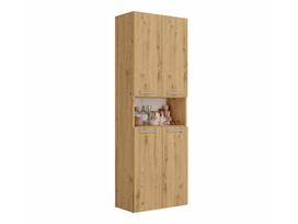 skalbiniu spintele - Vonios spintelė su skalbinių krepšiu NEl DK 1K, ąžuolo, 30 cm x 60 cm x 174 cm - 2 nuotrauka