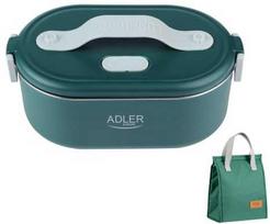 maisto termosas - Adler AD 4522 Šildoma pietų dėžutė su termo maišeliu, Žalia (Green), 0.8 L - 1 nuotrauka