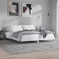 vidaXL Lovos rėmas, baltos (White), 200x200 cm, apdirbta mediena