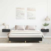 vidaXL Lovos rėmas be čiužinio, juodas (Black), 150x200 cm, apdirbta mediena