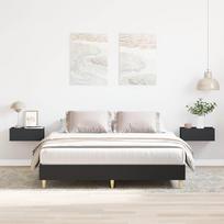 ciuzinys 150x200 - vidaXL Lovos rėmas be čiužinio, juodas (Black), 150x200 cm, apdirbta mediena - 2 nuotrauka