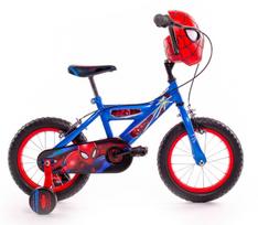 raudonas dviratis - Huffy Spider-Man 14" Bike - vaikiškas dviratis, mėlyna / raudona - 2 nuotrauka