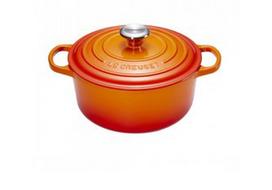 ketaus puodas 24 - Le Creuset Signature Ketaus puodas apvalus 24 cm vulkaninis (21177240902430) - 1 nuotrauka