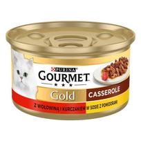 purina gourmet - GOURMET Gold hovězí a kuřecí v rajčatové omáčce 85 g - 2 nuotrauka