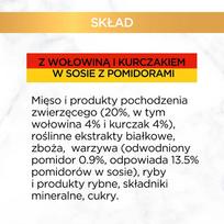 purina gourmet - GOURMET Gold hovězí a kuřecí v rajčatové omáčce 85 g - 4 nuotrauka