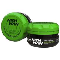 Nishman M2 Matte Clay Hair Styling Wax plaukų formavimo vaškas 100 ml