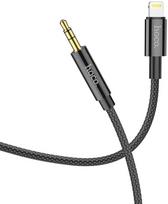 HOCO UPA19 AUX Jack 3,5 mm į Lightning kabelis 1m Juodas (Black)