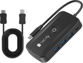 Techly IDATA USBC-HUB5WL USB-C į HDMI 1080p Belaidis vaizdo siųstuvas iki 30m Juodas (Black)