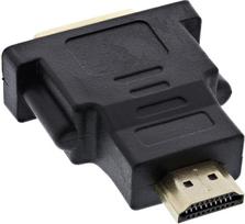 kabelis hdmi dvi - InLine HDMI į DVI adapteris Juodas (Black) - 2 nuotrauka
