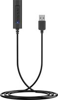 Equip USB-A į 3.5mm 4-pin Stereo Female garso kabelio adapteris Juodas (Black)