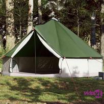vidaXL šeimos tipi palapinė, žalia (Green), 12 vietų