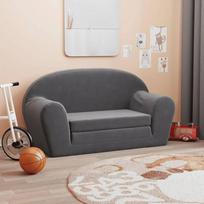vidaXL Vaikiška dvivietė sofa-lova, antracito (Anthracite)