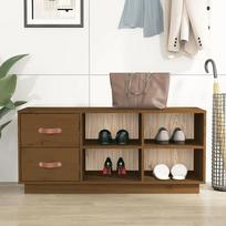 vidaXL Suoliukas batams, medaus rudas (Honey Brown), 100 cm x 34 cm x 45 cm