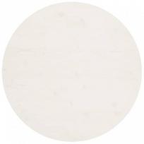 vidaXL Stalviršis, baltas (White), apvalus, Ø 90 x 2,5 cm, pušies medienos masyvas