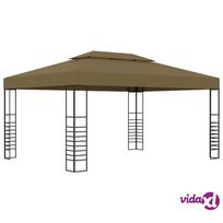 vidaXL Pavėsinė, taupe (Taupe), 3x4 m
