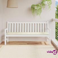 vidaXL Sodo suoliuko pagalvėlė, kreminė (Cream), 180 x 50 x 3 cm