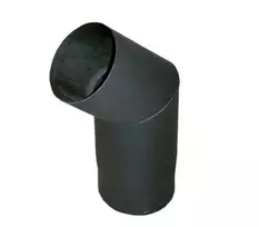 Dūmtraukio alkūnė ABX, juoda (Black), 130 mm, 45°